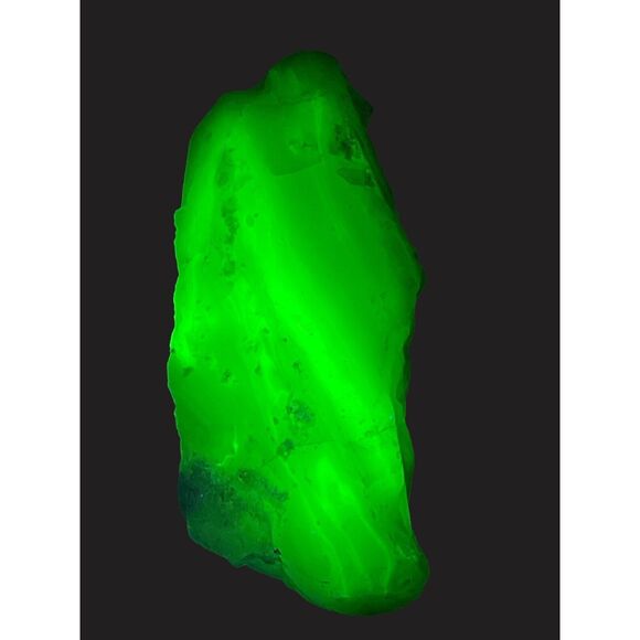 Jadeite Multitone Glowing Layered Slag Uranium Art Glass Cullet #GLXL2369 - Picture 1 of 5